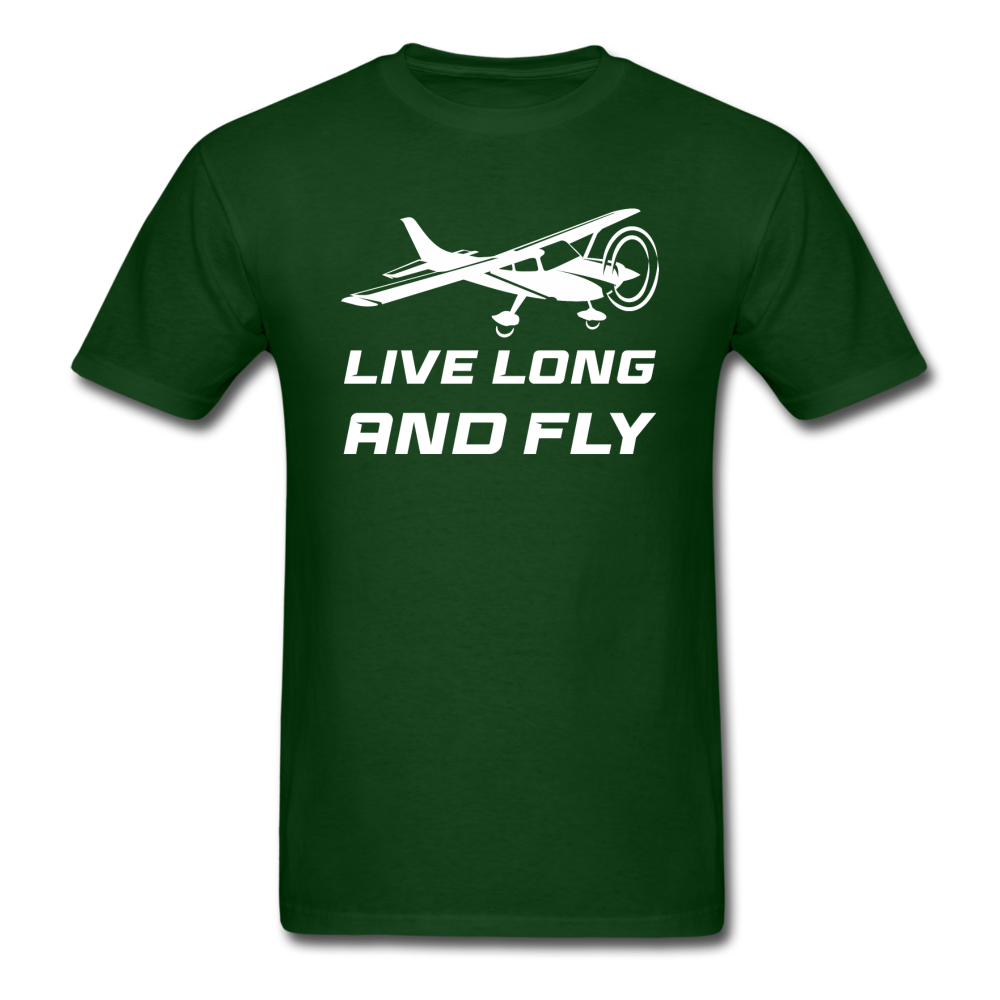 Live Long And Fly - White - Unisex Classic T-Shirt - forest green