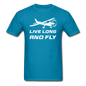 Live Long And Fly - White - Unisex Classic T-Shirt - turquoise