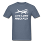 Live Long And Fly - White - Unisex Classic T-Shirt - denim