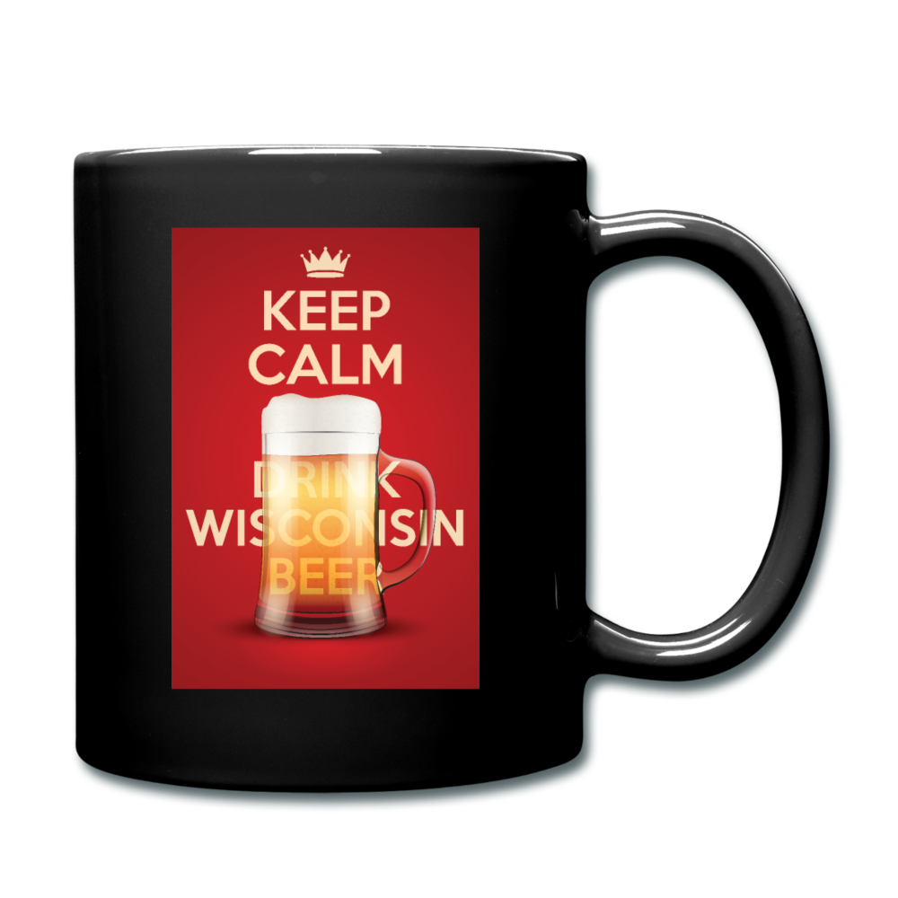 Keep Calm Drink Wisconsin Beer - Full Color Mug - black