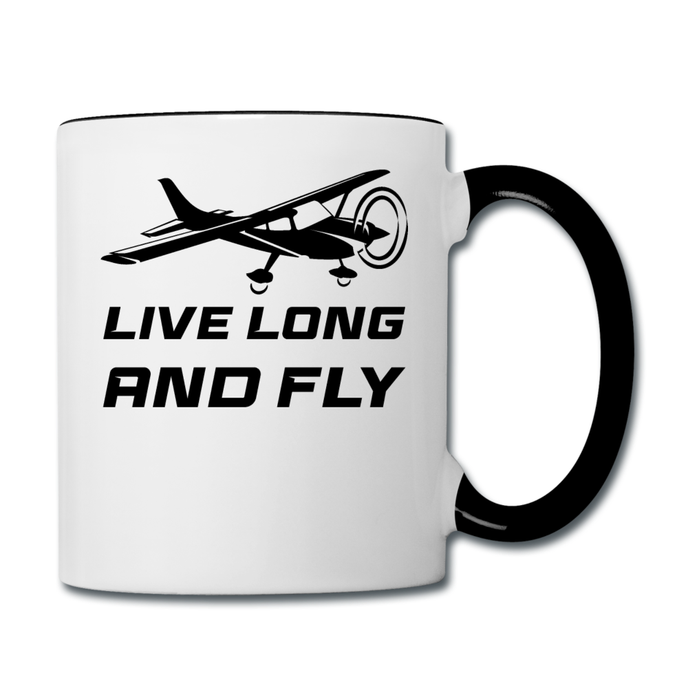 Live Long And Fly - Black - Contrast Coffee Mug - white/black