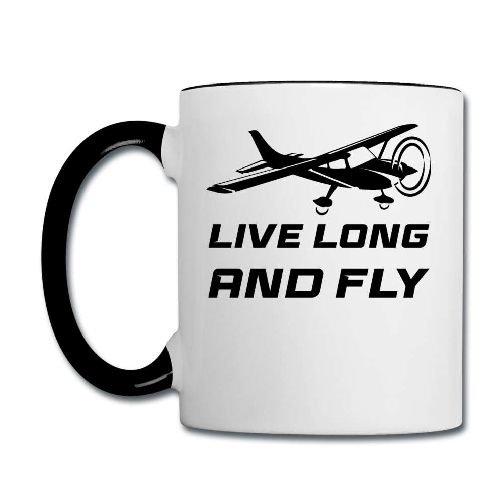 Live Long And Fly - Black - Contrast Coffee Mug - white/black