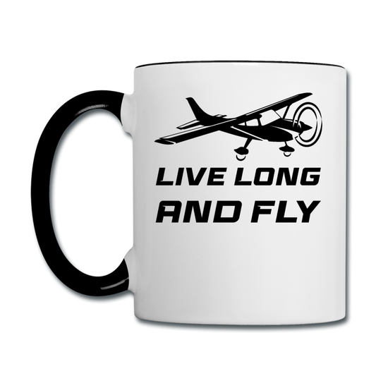 Live Long And Fly - Black - Contrast Coffee Mug - white/black