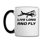 Live Long And Fly - Black - Contrast Coffee Mug - white/black