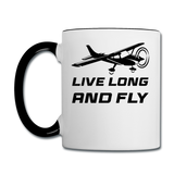 Live Long And Fly - Black - Contrast Coffee Mug - white/black
