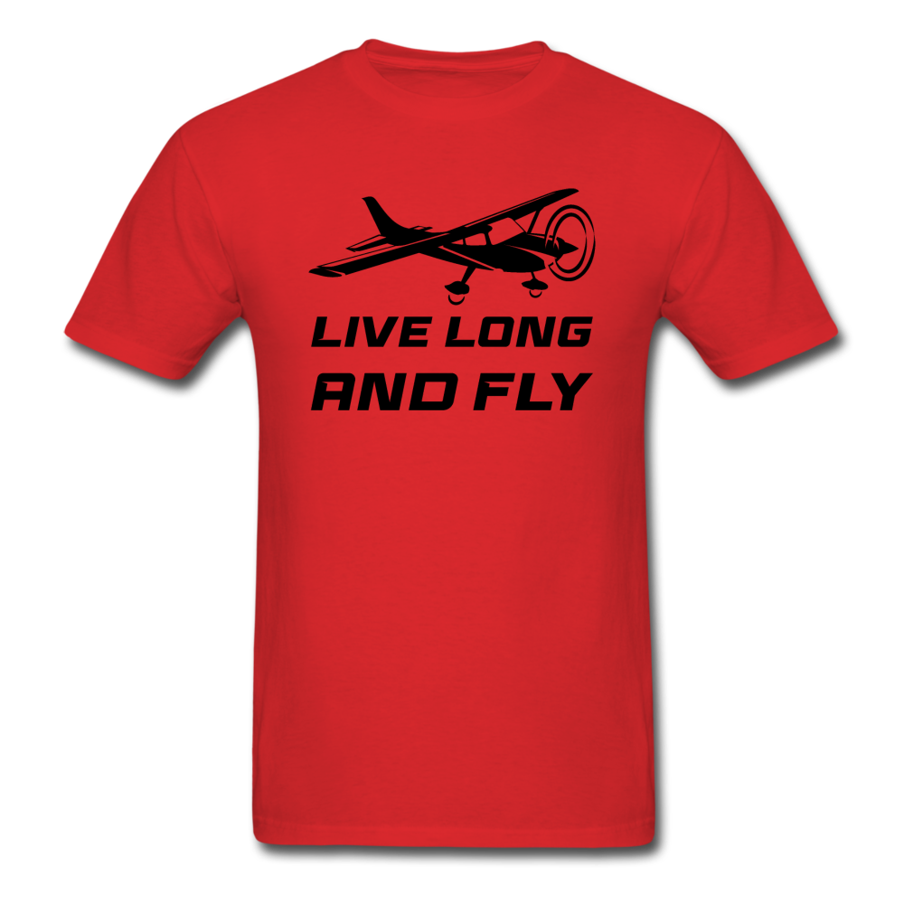 Live Long And Fly - Black - Unisex Classic T-Shirt - red