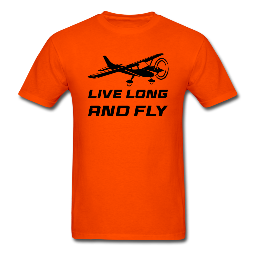 Live Long And Fly - Black - Unisex Classic T-Shirt - orange