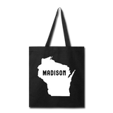 Madison, Wisconsin - State - Tote Bag - black