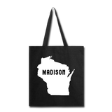 Madison, Wisconsin - State - Tote Bag - black