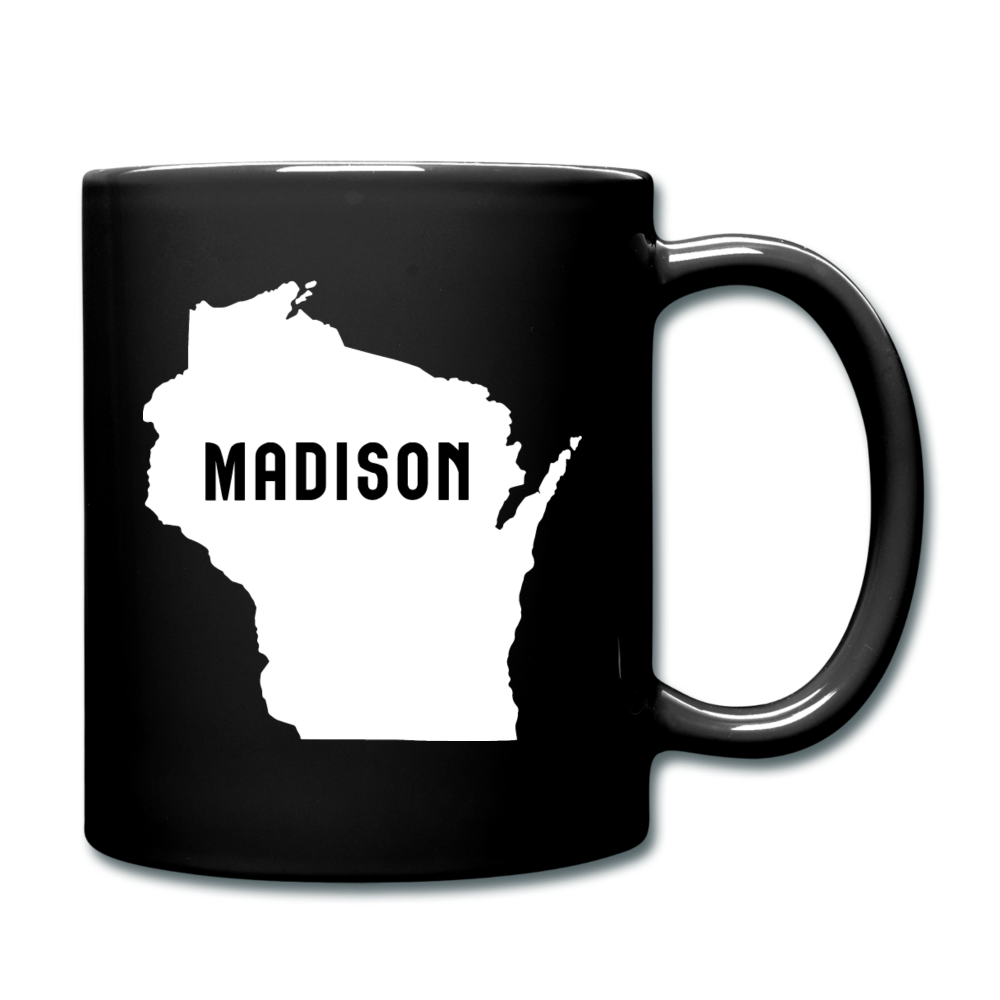 Madison, Wisconsin - State - Full Color Mug - black