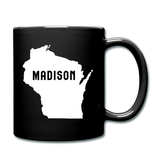 Madison, Wisconsin - State - Full Color Mug - black