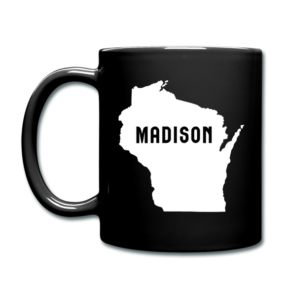 Madison, Wisconsin - State - Full Color Mug - black