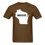 Madison, Wisconsin - State - Unisex Classic T-Shirt - brown
