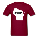 Madison, Wisconsin - State - Unisex Classic T-Shirt - burgundy