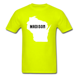 Madison, Wisconsin - State - Unisex Classic T-Shirt - safety green