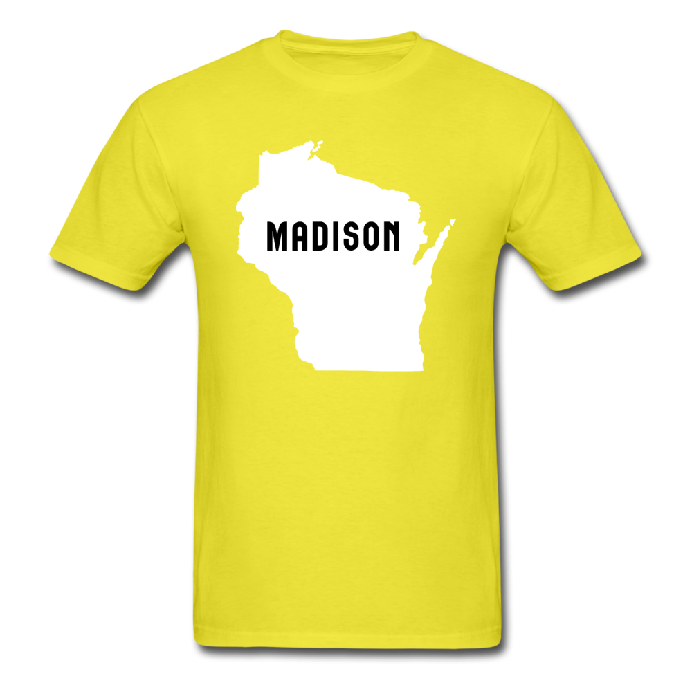 Madison, Wisconsin - State - Unisex Classic T-Shirt - yellow