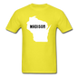 Madison, Wisconsin - State - Unisex Classic T-Shirt - yellow