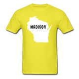 Madison, Wisconsin - State - Unisex Classic T-Shirt - yellow