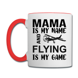 Mama - Flying - Black - Contrast Coffee Mug - white/red