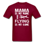 Mama - Flying - White - Unisex Classic T-Shirt - burgundy