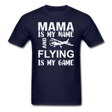 Mama - Flying - White - Unisex Classic T-Shirt - navy