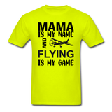 Mama - Flying - White - Unisex Classic T-Shirt - safety green