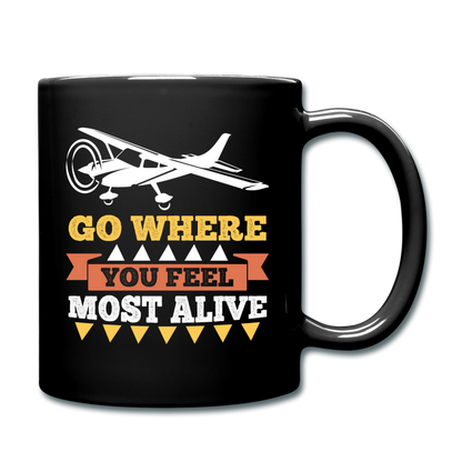 Go Where You Feel Most Alive - Full Color Mug - black