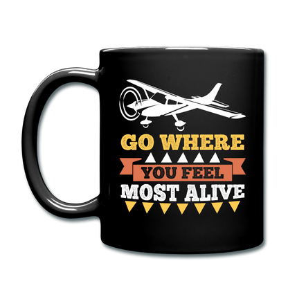 Go Where You Feel Most Alive - Full Color Mug - black