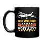 Go Where You Feel Most Alive - Full Color Mug - black