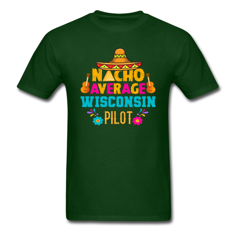 Nacho Average Wisconsin Pilot - Unisex Classic T-Shirt - forest green