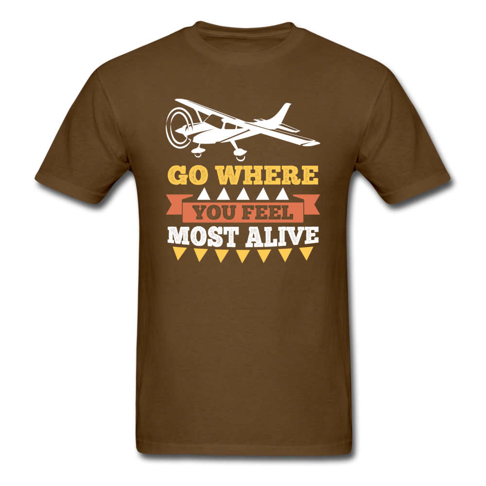 Go Where You Feel Most Alive - Unisex Classic T-Shirt - brown