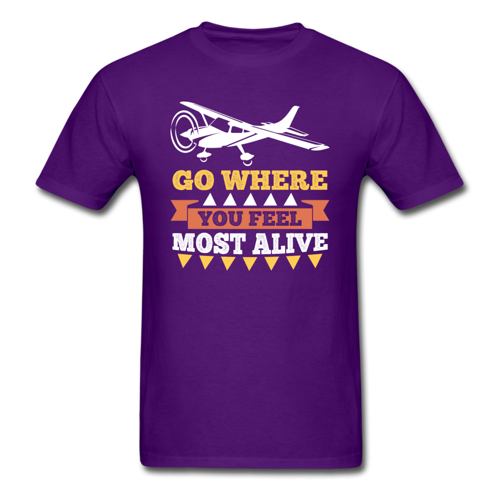 Go Where You Feel Most Alive - Unisex Classic T-Shirt - purple