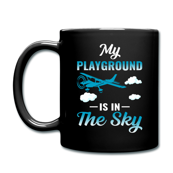 My Playground Is In The Sky - Full Color Mug - black