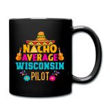 Nacho Average Wisconsin Pilot - Full Color Mug - black