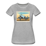 Fly Wisconsin - DC3 - Women’s Premium T-Shirt - heather gray