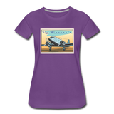 Fly Wisconsin - DC3 - Women’s Premium T-Shirt - purple