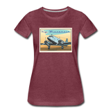 Fly Wisconsin - DC3 - Women’s Premium T-Shirt - heather burgundy