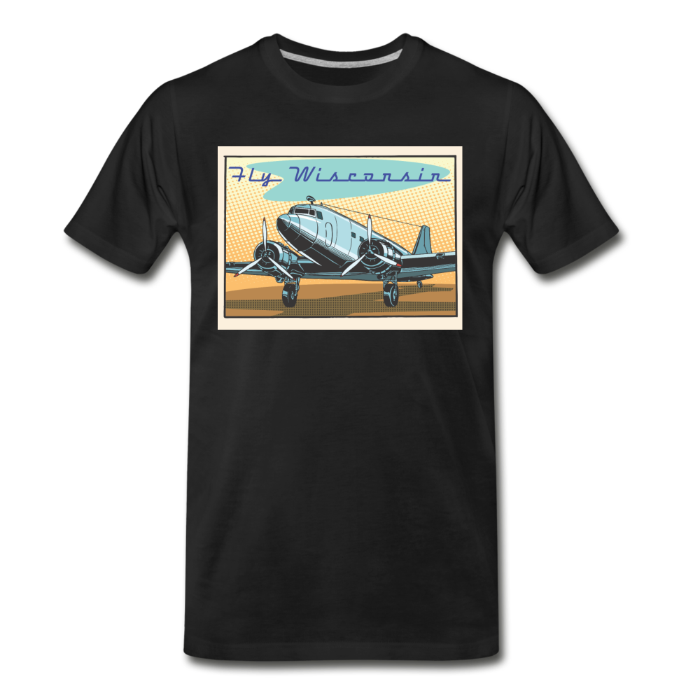 Fly Wisconsin - DC3 - Men's Premium T-Shirt - black