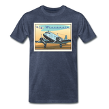 Fly Wisconsin - DC3 - Men's Premium T-Shirt - heather blue