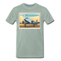 Fly Wisconsin - DC3 - Men's Premium T-Shirt - steel green