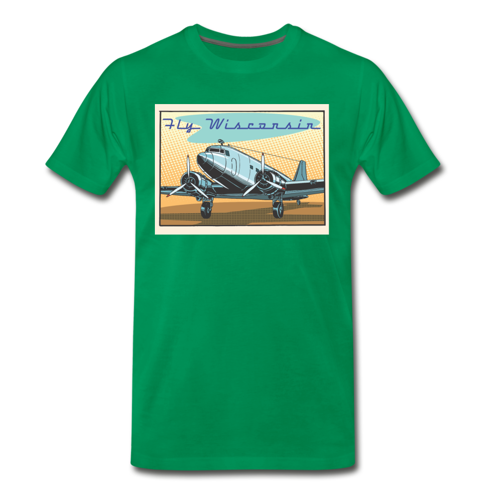 Fly Wisconsin - DC3 - Men's Premium T-Shirt - kelly green