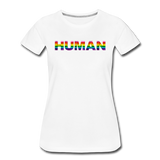 Human - Rainbow - Women’s Premium T-Shirt - white