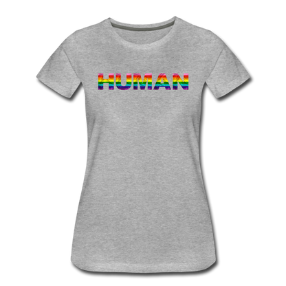 Human - Rainbow - Women’s Premium T-Shirt - heather gray