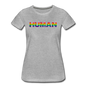 Human - Rainbow - Women’s Premium T-Shirt - heather gray