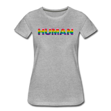 Human - Rainbow - Women’s Premium T-Shirt - heather gray