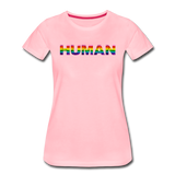 Human - Rainbow - Women’s Premium T-Shirt - pink