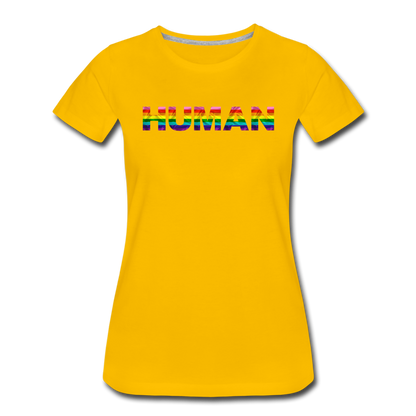 Human - Rainbow - Women’s Premium T-Shirt - sun yellow