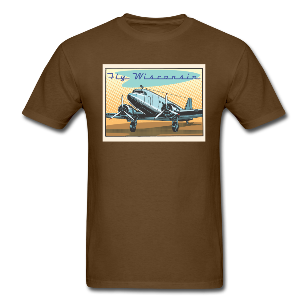 Fly Wisconsin - DC3 - Unisex Classic T-Shirt - brown