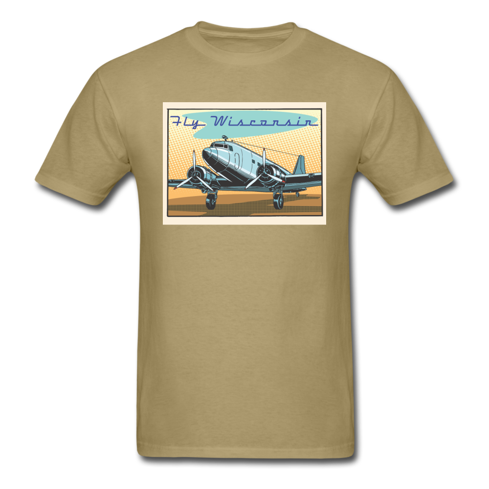 Fly Wisconsin - DC3 - Unisex Classic T-Shirt - khaki