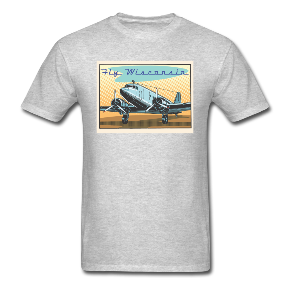 Fly Wisconsin - DC3 - Unisex Classic T-Shirt - heather gray